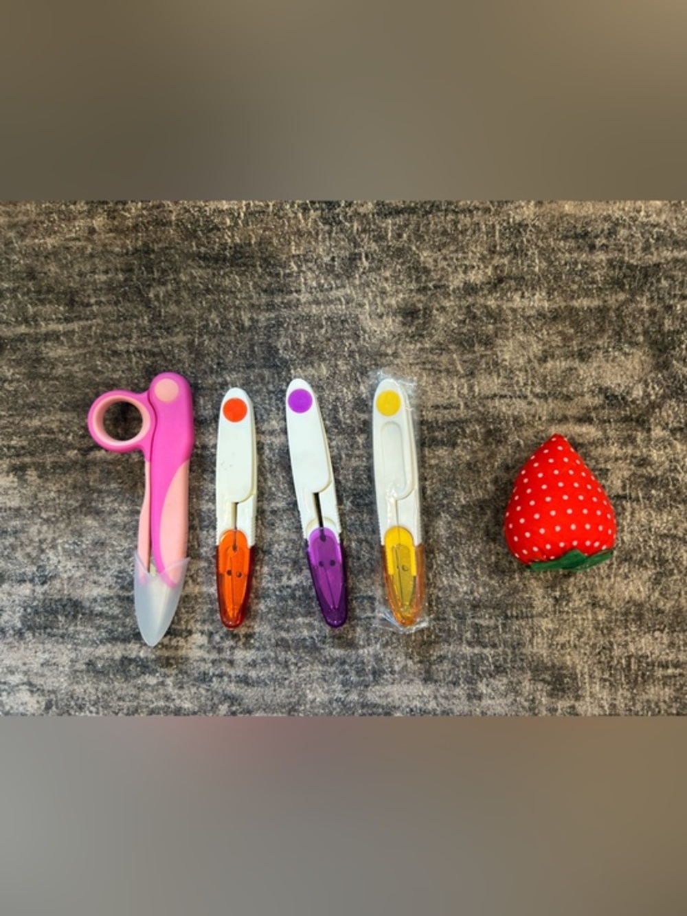 Set of Colorful Craft Snips with Pink Safety Scissors